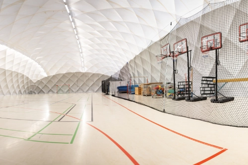 Traglufthalle als Sporthalle